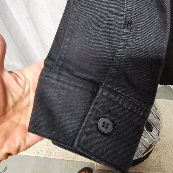 NWT Billabong Stealth Hudson Dark Gray Unisex Button Canvas Utility Jacket M - Picture 5 of 16